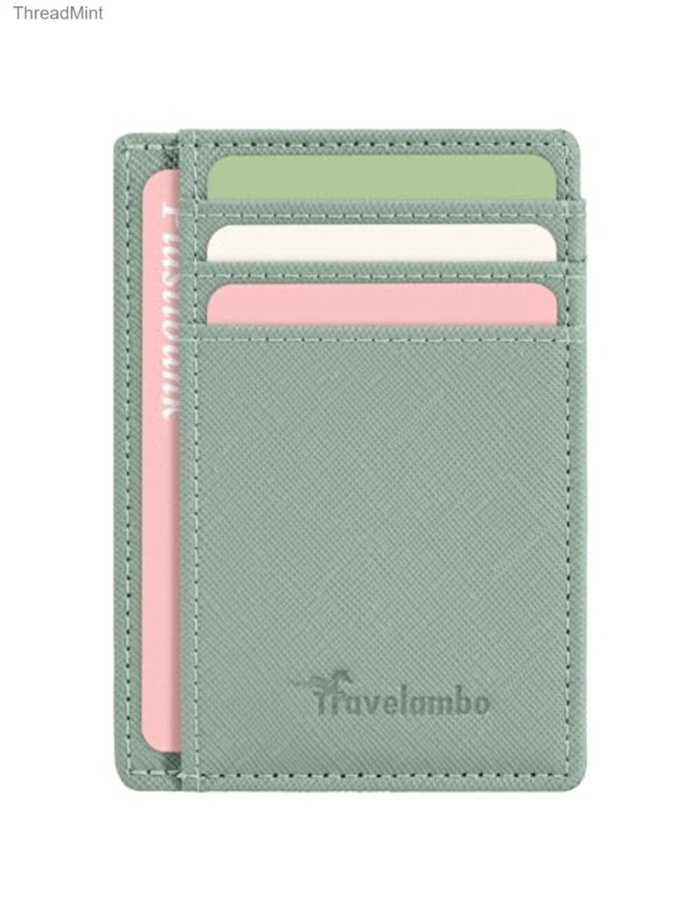 Slim Minimalist Leather RFID Blocking Wallet Front Pocket Card Holder